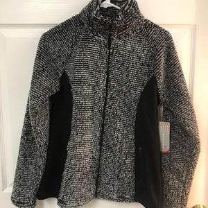 Fuzzy zip up jacket